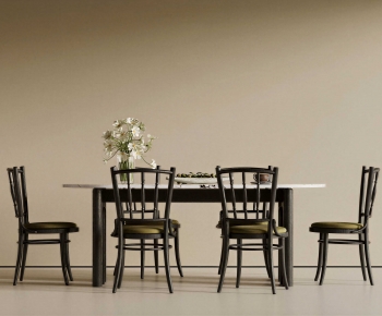 French Style Dining Table And Chairs-ID:573226939