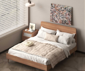 Modern Double Bed-ID:800347093