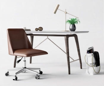 Modern Office Desk And Chair-ID:569027908