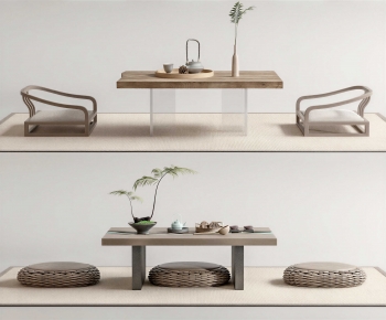 Japanese Style Tea Tables And Chairs-ID:457535989