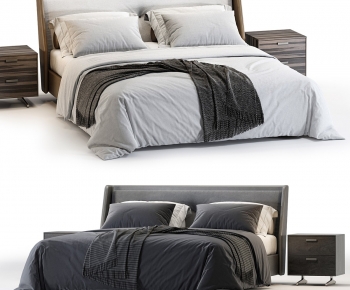 Modern Double Bed-ID:751873028