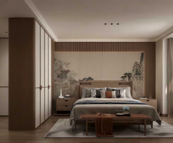 New Chinese Style Bedroom-ID:222625975