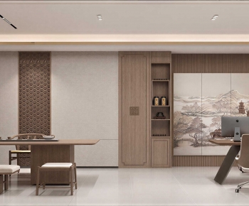 New Chinese Style Manager's Office-ID:186492923