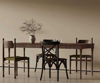 French Style Dining Table And Chairs-ID:910715104