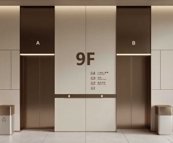 Modern Office Elevator Hall-ID:876688006