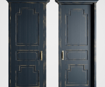 Retro Style Solid Wood Door-ID:256280915
