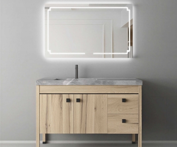 Wabi-sabi Style Bathroom Cabinet-ID:506139994