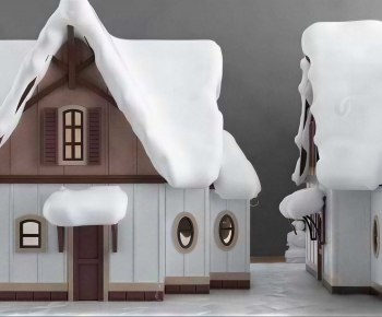 Modern Cartoon House-ID:609862095