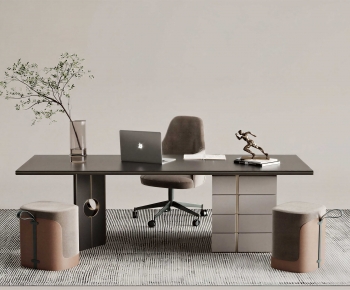 Modern Office Desk And Chair-ID:492764002