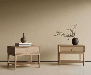 Wabi-sabi Style Bedside Cupboard-ID:519289028