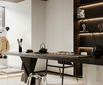 New Chinese Style Dining Table And Chairs-ID:219850065