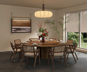 Wabi-sabi Style Dining Room-ID:590470082