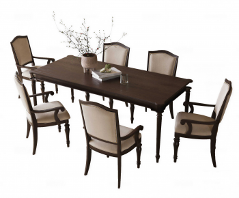 American Style Dining Table And Chairs-ID:229355104