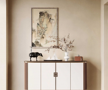 New Chinese Style Entrance Cabinet-ID:959990981