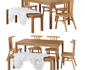 Nordic Style Dining Table And Chairs-ID:103782899