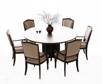 American Style Dining Table And Chairs-ID:885533098