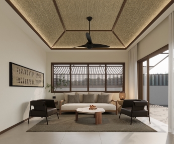 Wabi-sabi Style A Living Room-ID:202637916