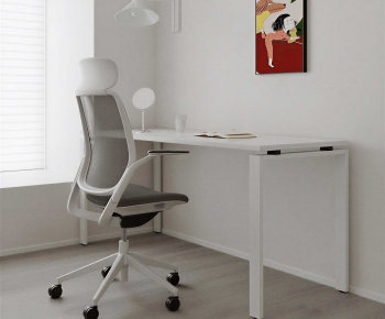 Modern Office Desk And Chair-ID:722825059