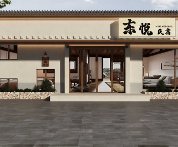 New Chinese Style Facade Element-ID:284754994