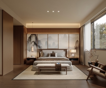 New Chinese Style Bedroom-ID:227648026