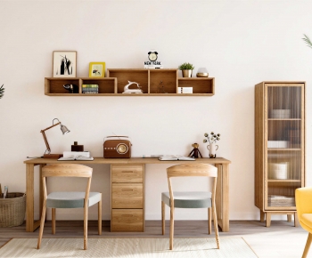 Nordic Style Computer Desk And Chair-ID:523377903