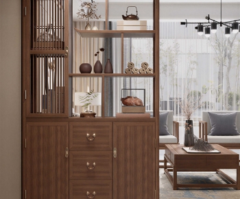 New Chinese Style Entrance Cabinet-ID:765624055