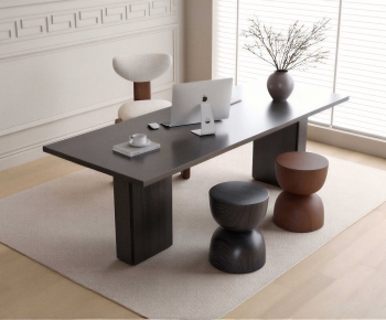 Modern Computer Desk And Chair-ID:725259845