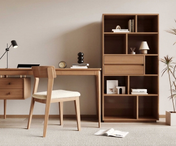 Modern Computer Desk And Chair-ID:443336011