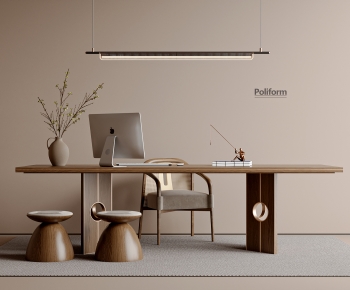 New Chinese Style Computer Desk And Chair-ID:568236115