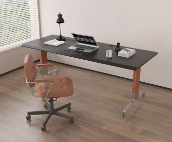 Modern Office Desk And Chair-ID:403618107