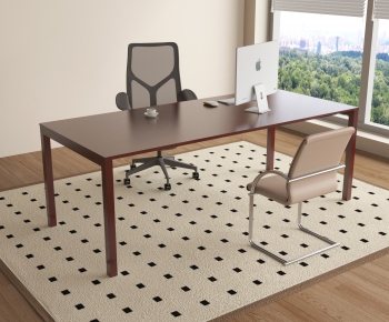 Modern Office Desk And Chair-ID:367269568