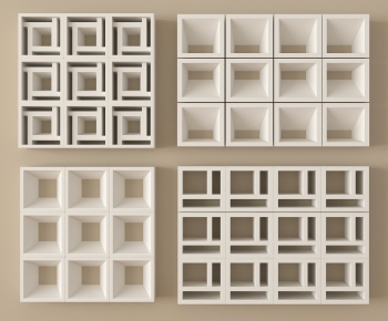 Modern Cement Brick Screen Partition-ID:484446057