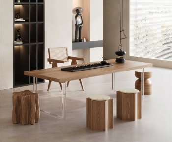 New Chinese Style Tea Tables And Chairs-ID:439853916