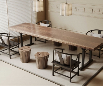New Chinese Style Dining Table And Chairs-ID:719237092