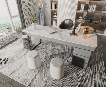 Modern Computer Desk And Chair-ID:263027915