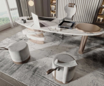 Modern Computer Desk And Chair-ID:868851908