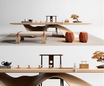 New Chinese Style Tea Tables And Chairs-ID:380703936