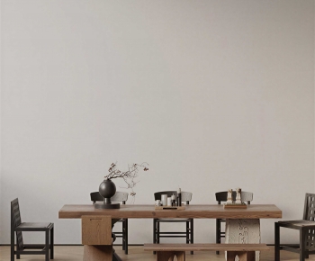 Wabi-sabi Style Dining Table And Chairs-ID:435018061