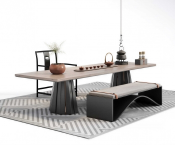 New Chinese Style Tea Tables And Chairs-ID:529700992