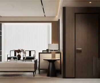 New Chinese Style A Living Room-ID:546689033