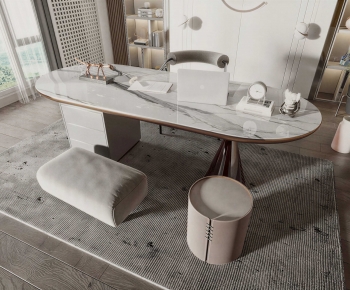 Modern Computer Desk And Chair-ID:666169883