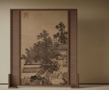 New Chinese Style TV Wall-ID:512247098