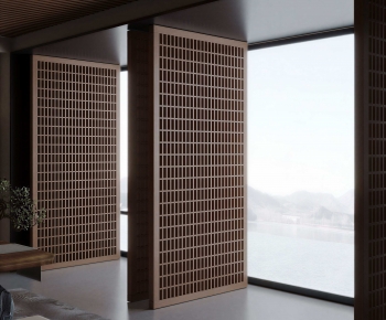 Modern Wooden Screen Partition-ID:719692952