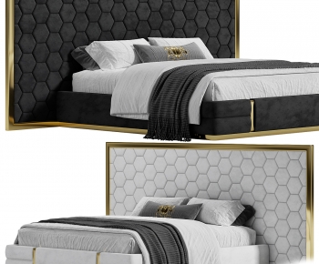Modern Double Bed-ID:513885979