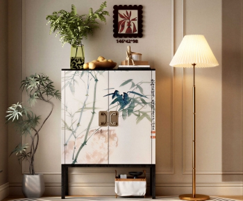 New Chinese Style Side Cabinet-ID:593758113