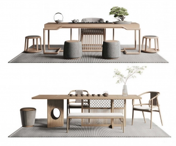 New Chinese Style Tea Tables And Chairs-ID:702436922