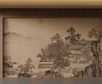 New Chinese Style TV Wall-ID:327110052