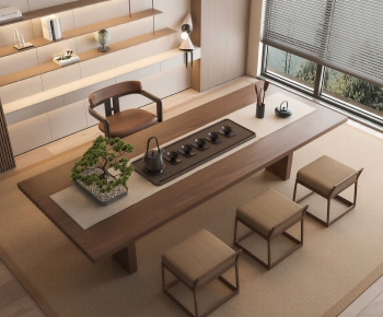 New Chinese Style Tea Tables And Chairs-ID:308922051