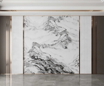 New Chinese Style TV Wall-ID:931348099