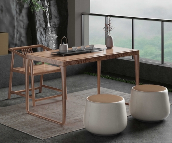 New Chinese Style Tea Tables And Chairs-ID:450269945